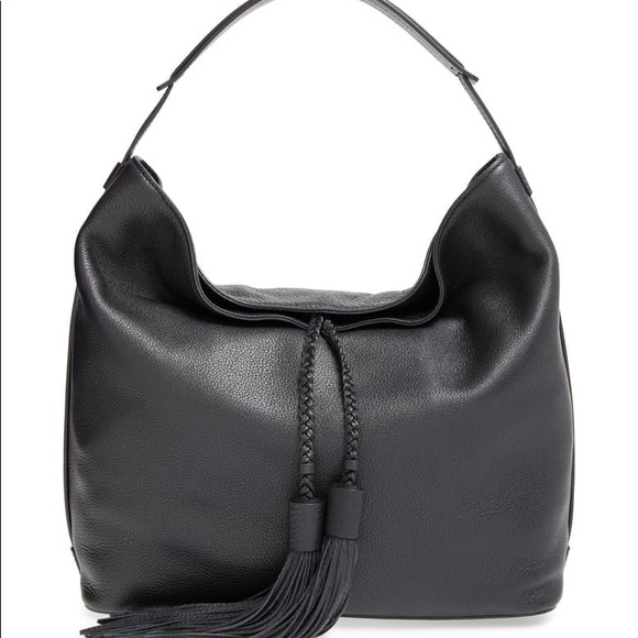 Rebecca Minkoff Handbags - Rebecca Minkoff Black Isobel Tassel Leather Hobi